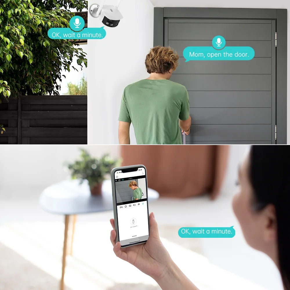8MP 4K Dual-Lens Ultraweitwinkel IP Kamera mit AI