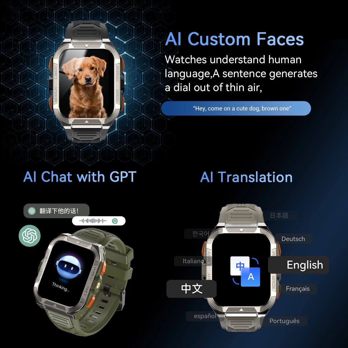 Blackview W80 PRO Outdoor Smartwatch mit GPS & Taschenlampe