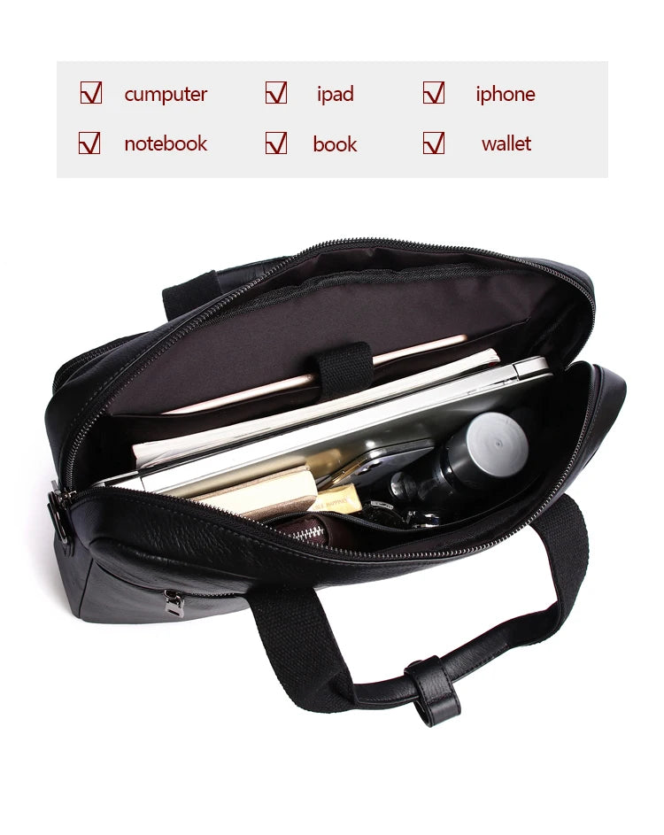 Mallette d'affaires en cuir SCHLATUM 16 pouces