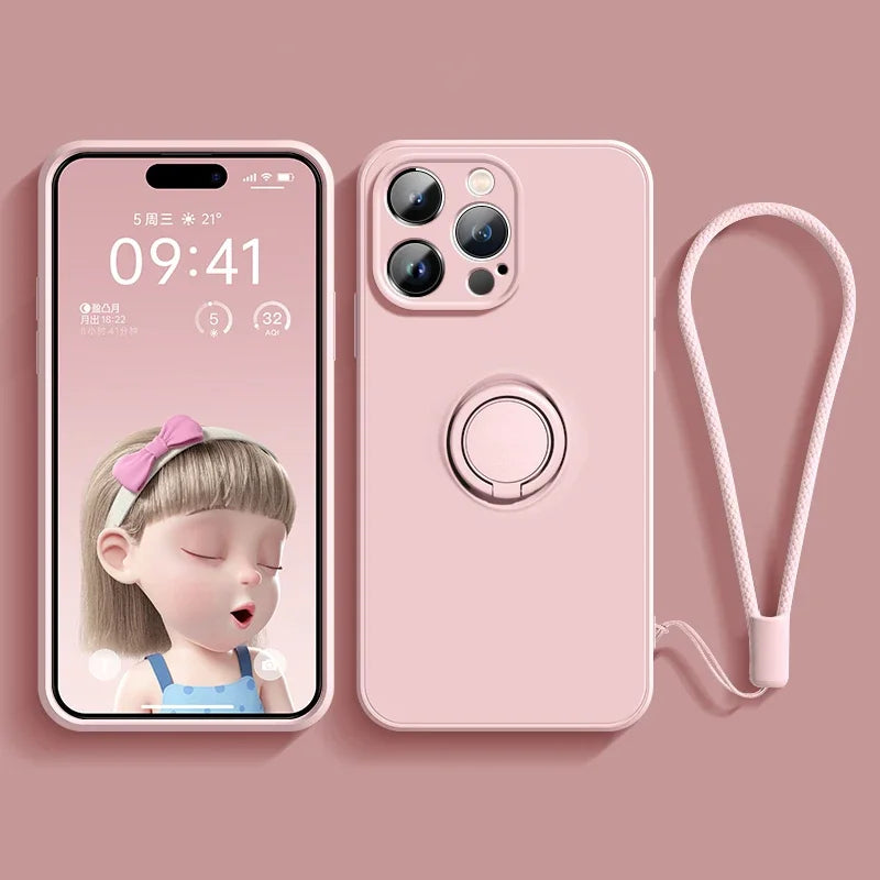 Magnet Silikonhülle iPhone mit Ring