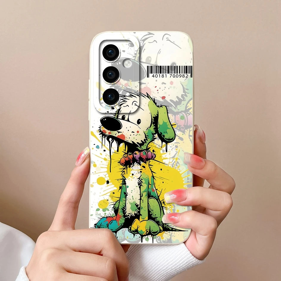 Leopard print silicone case with camera protection