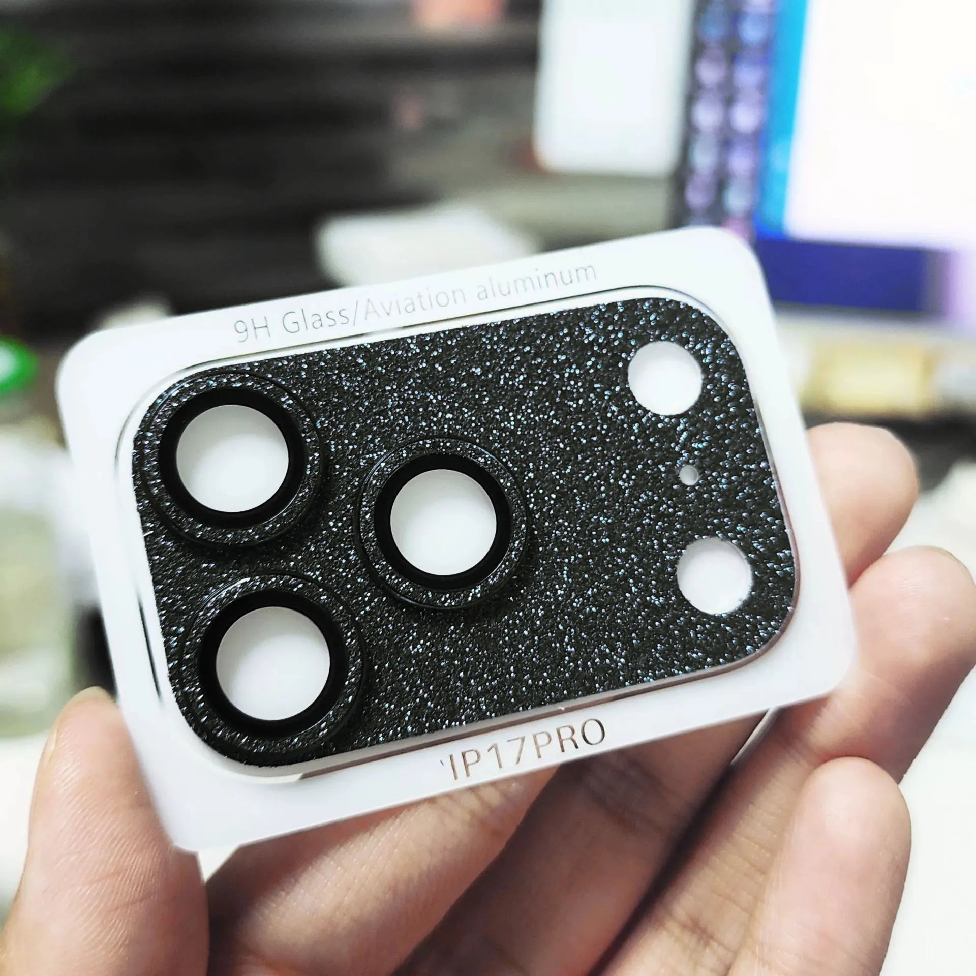 Glitzer Metall Kameraabdeckung für iPhone 17 Pro Max