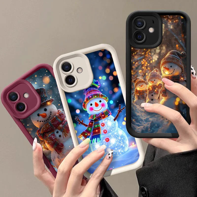 Weiche Schneemann Silikonhülle für Google Pixel 7 8 und 9 TPU Schutz
