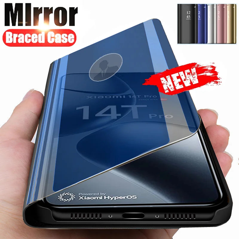 Luxuriöse Leder-Spiegelhülle Xiaomi