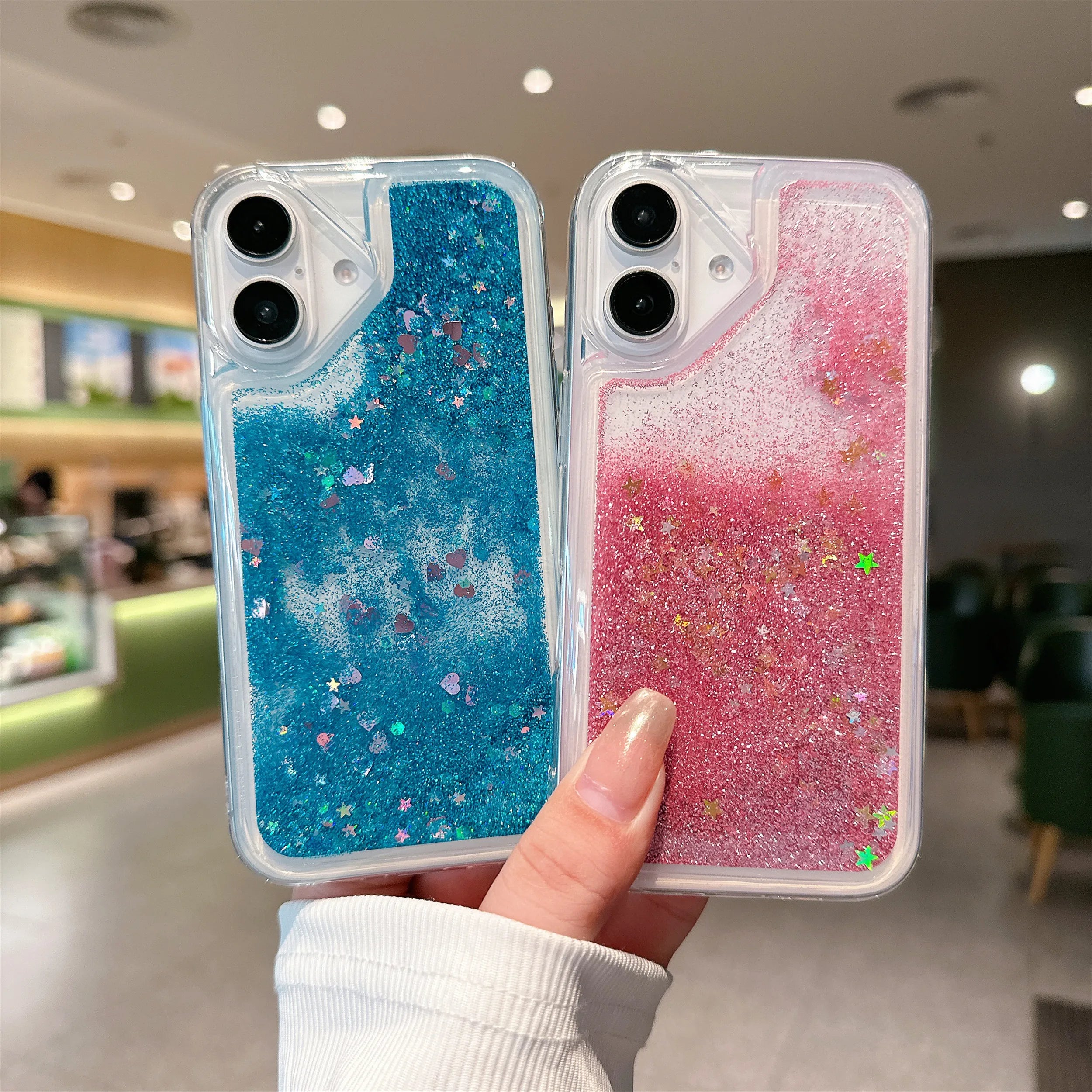 Glitzernde Treibsand-Hülle für iPhone 17 Serie Softcase