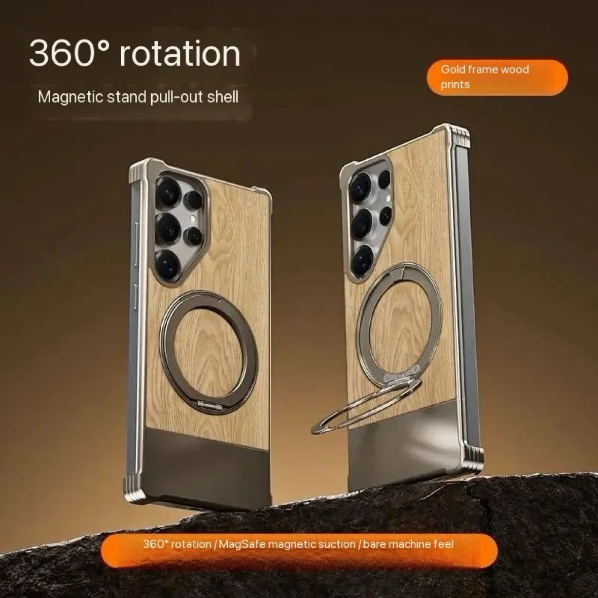 Metall-Handyhülle mit Ständer für Galaxy S25–S23 Ultra