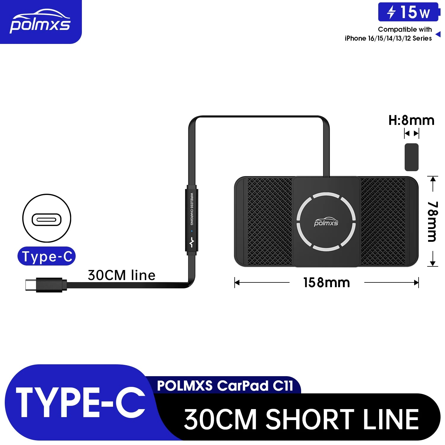 Magnetisches Wireless Auto Ladepad für iPhone