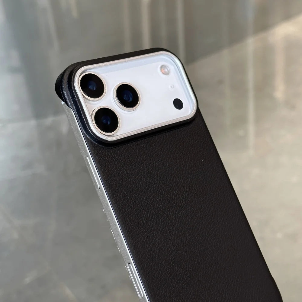 Rahmenlose PU-Leder Hülle für iPhone 17 Serie