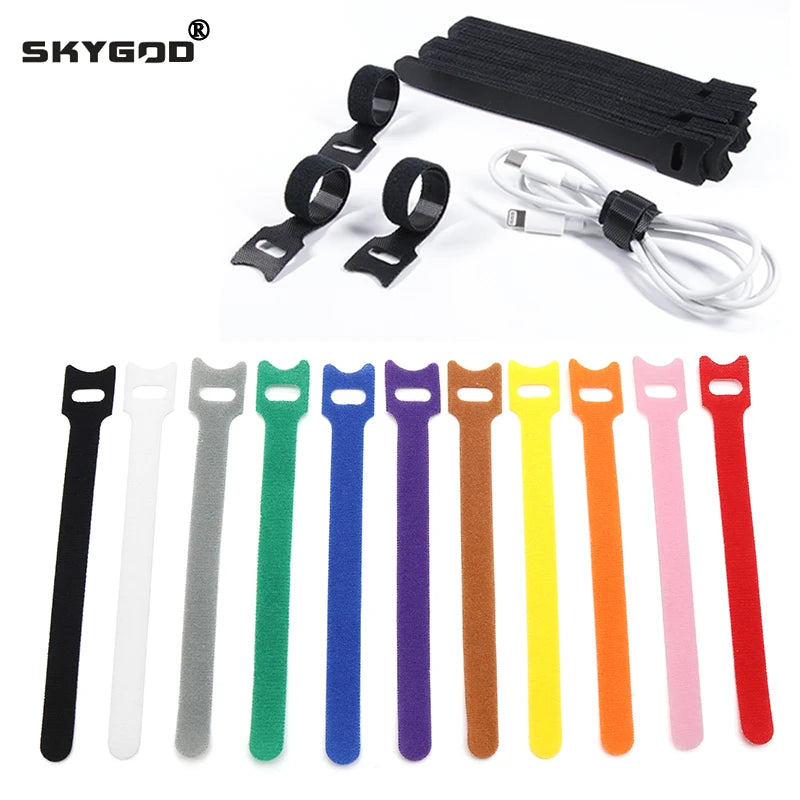 Verstellbare Nylon Kabelbinder 200mm – Wiederverwendbar