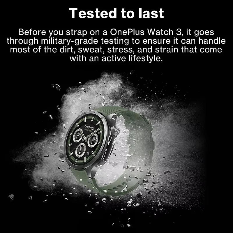 OnePlus Watch 3 AMOLED GPS Smartwatch Wear OS