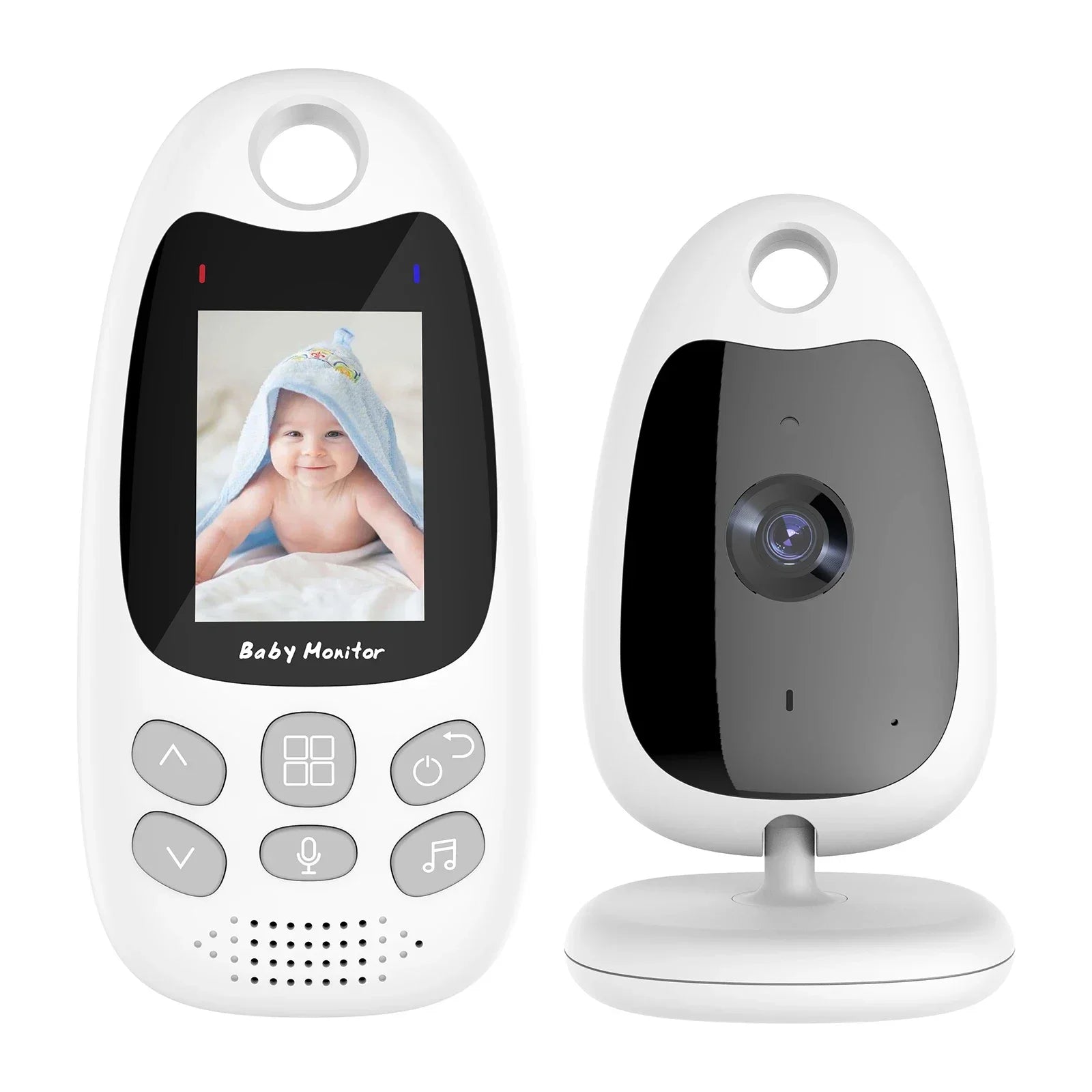Mini Drahtloses Video Babyphone 2-Zoll Bildschirm Nachtsicht