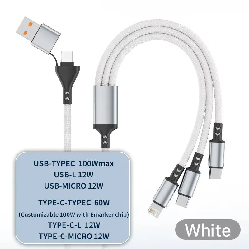 FASO 3-in-2 Schnellladekabel 100W