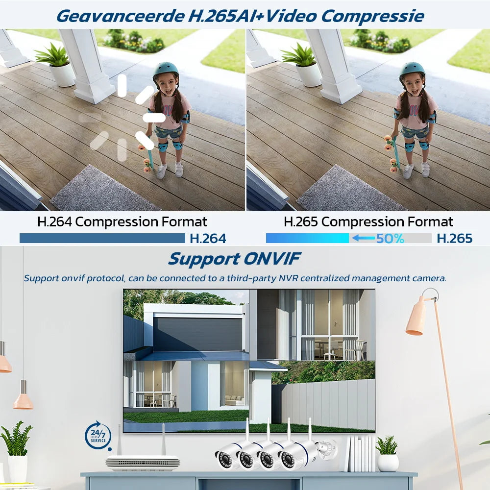 5MP Outdoor WiFi Camera with Motion Detection