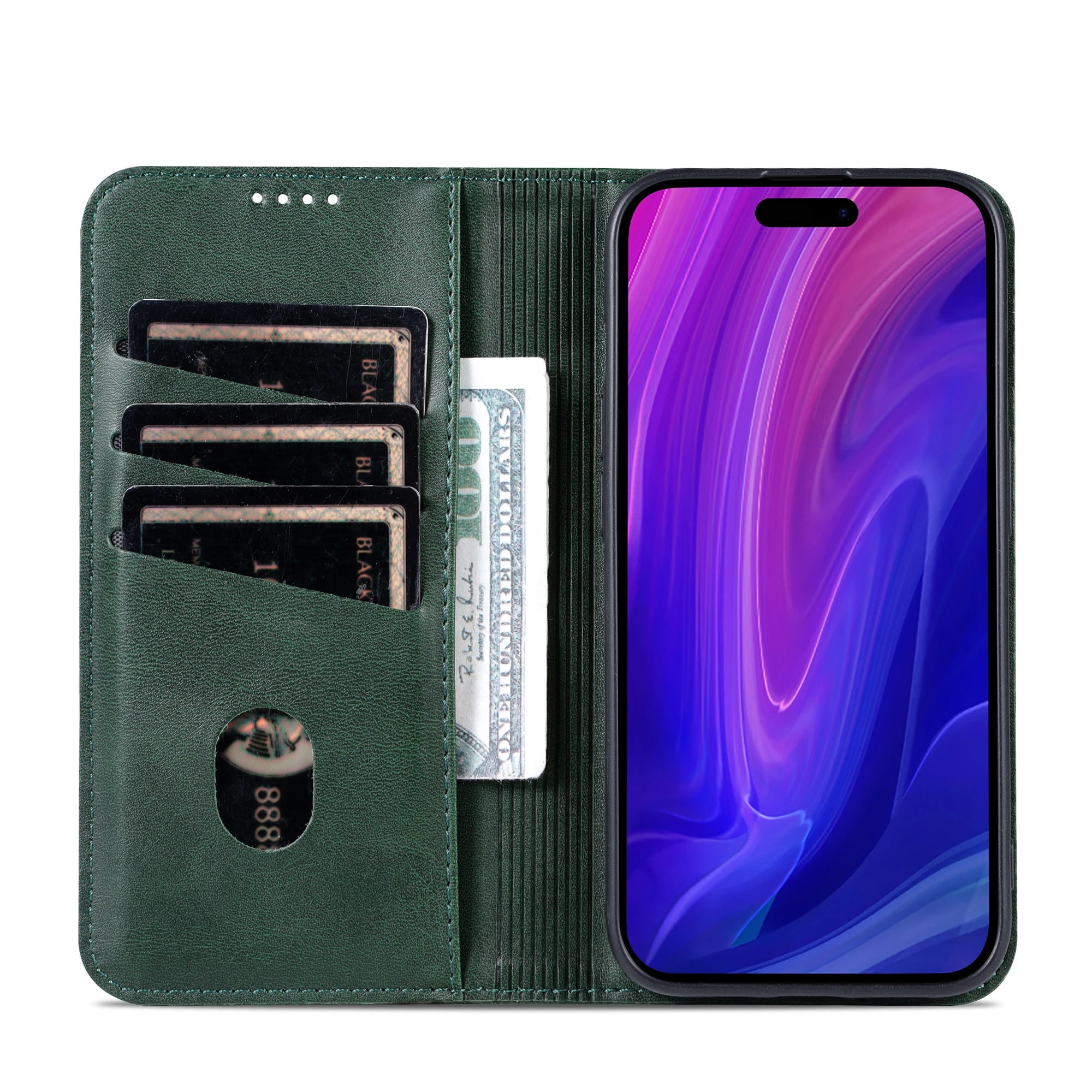 Leder Klapphülle mit Kartenfach für iPhone 17 Pro Max