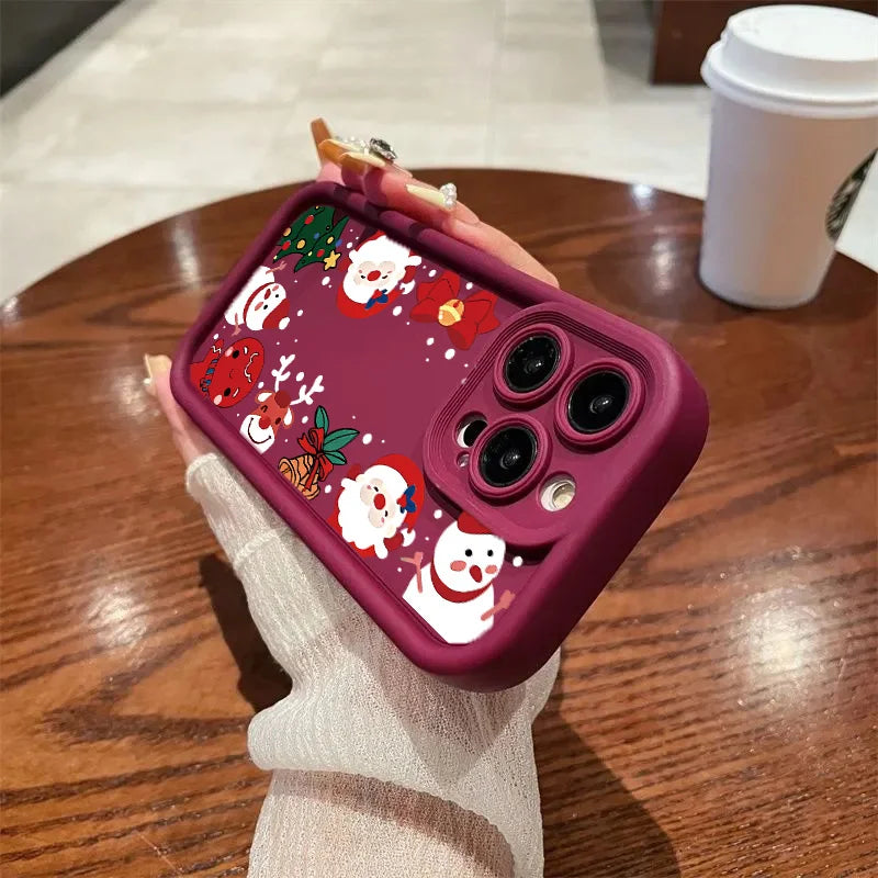 Cute Christmas case with Santa and Christmas tree for Pixel