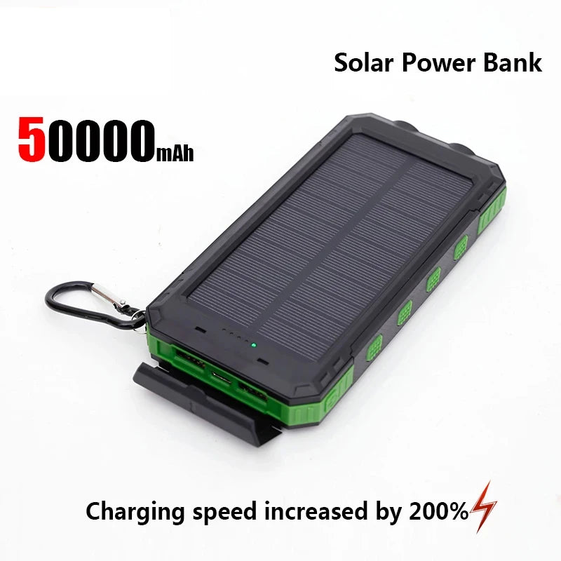 Solar Power Bank 200000mAh Fast Charger