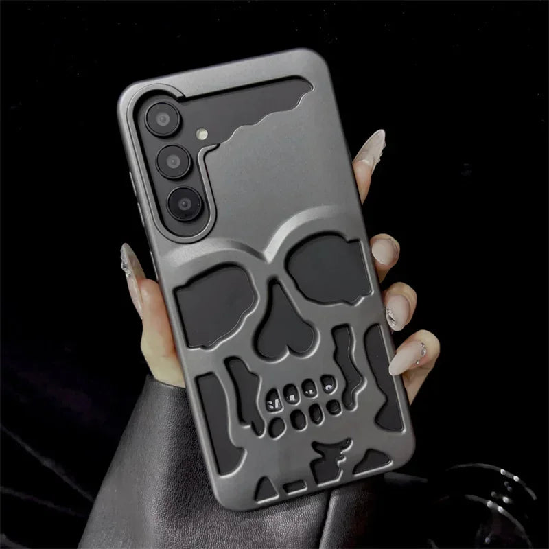 3D Metallic Totenkopf Hülle für Galaxy S23 S24