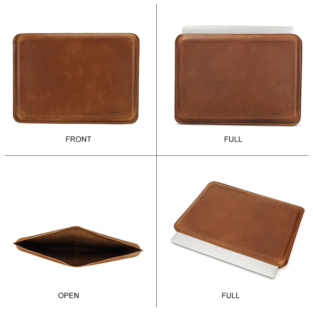 FAMILIE Echtleder Laptop Hülle 13–16 Zoll