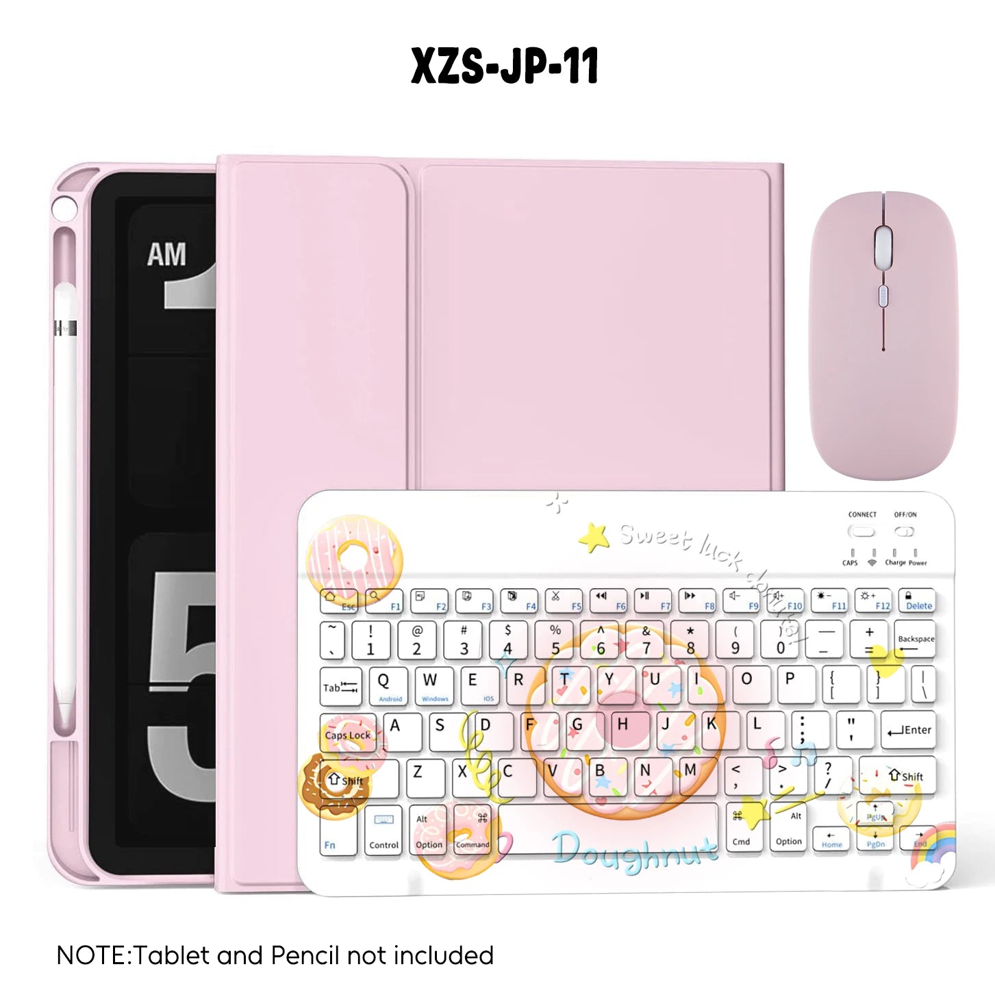 Pink Bluetooth Tastatur Maus iPad Case