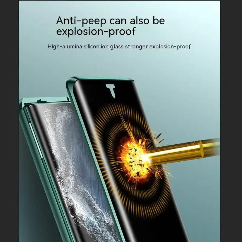 Magnetische 360° Glas Hülle für Samsung Galaxy
