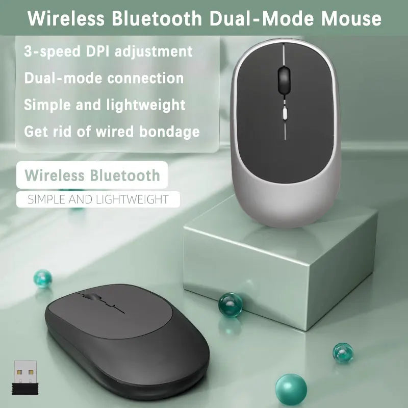 Kabellose Bluetooth 2,4G Maus Ergonomisch Leise