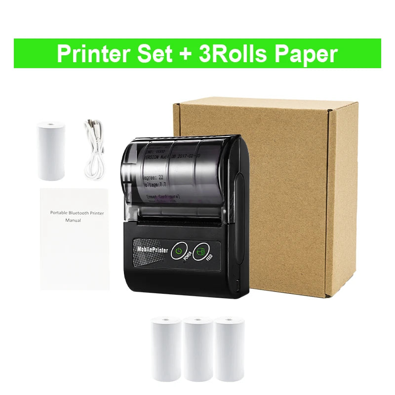 Mobiler Thermodrucker 58mm Bluetooth für Belege