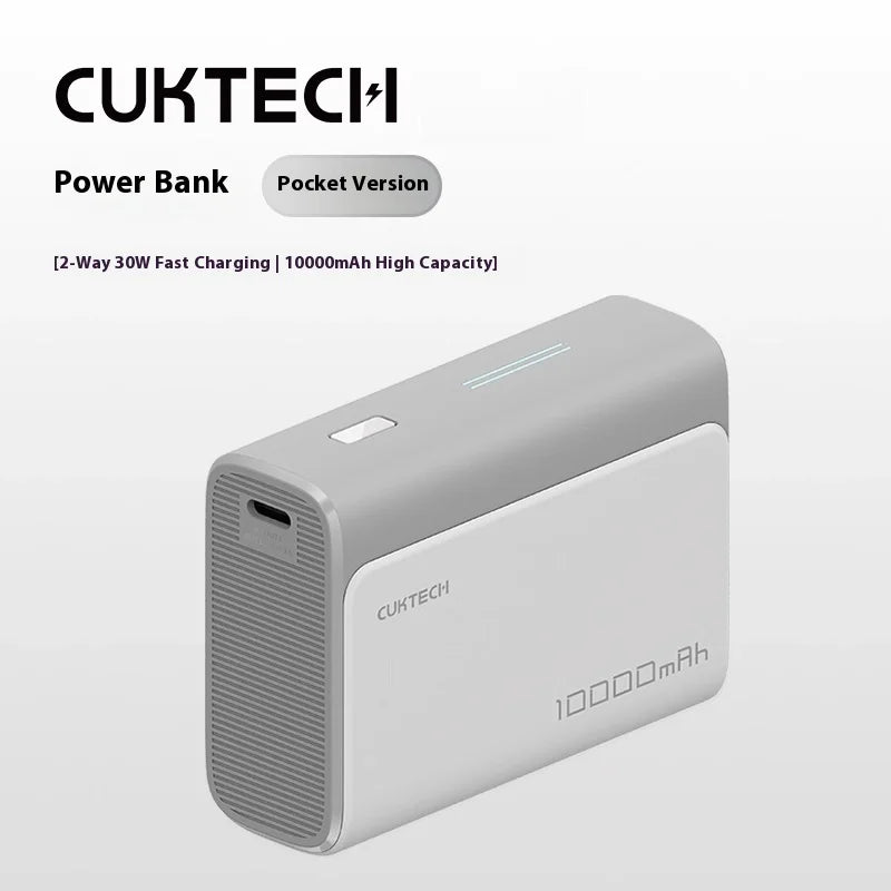 Kompakte Powerbank 10000mAh mit integriertem Kabel