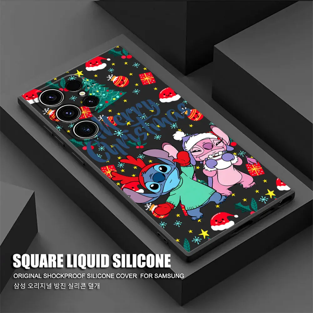 Lilo & Stitch Weihnachts-Handyhülle für Samsung S25