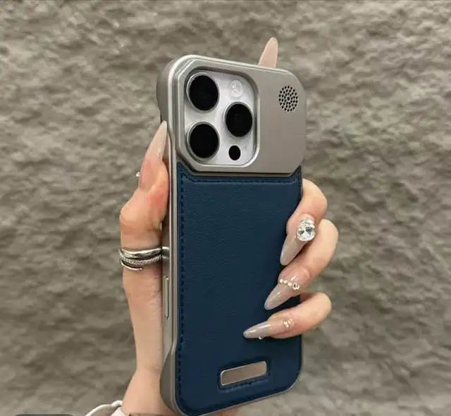 Luxuriöse magnetische PU-Leder Hülle für iPhone 17