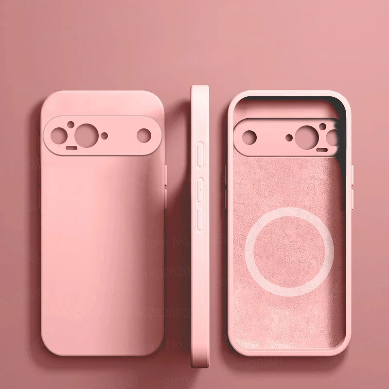 Luxus Flüssig-Silikon Magnethülle Pixel