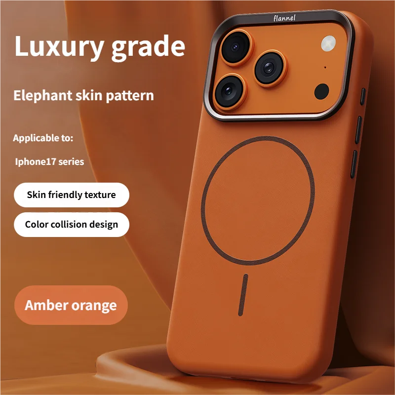 iPhone 17 Pro Max Case Elephant Leather Luxury Magnetic