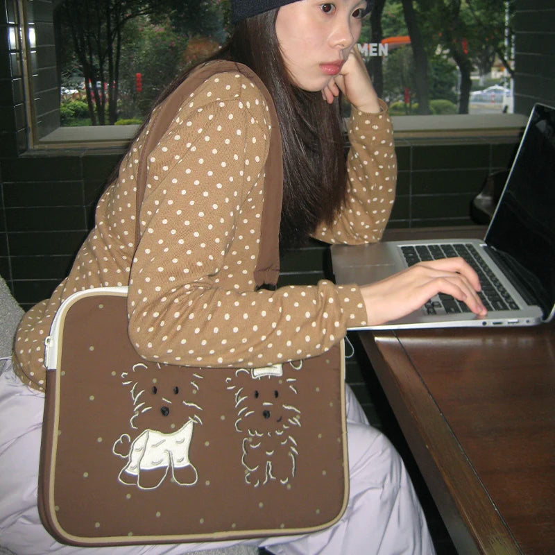 Koreanische süße Laptop-Umhängetasche 13–16 Zoll