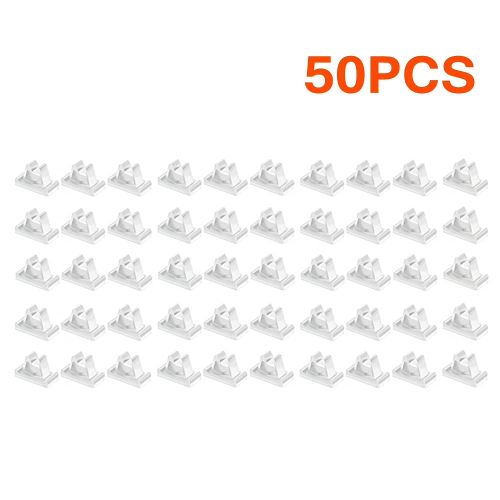 M-Typ Kabelclips Set Weiß für Schreibtisch Kabelmanagement
