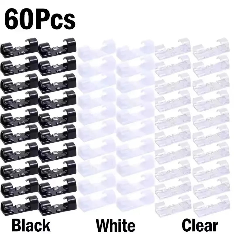 Selbstklebende Kabelclips 5–60 Stück Organizer