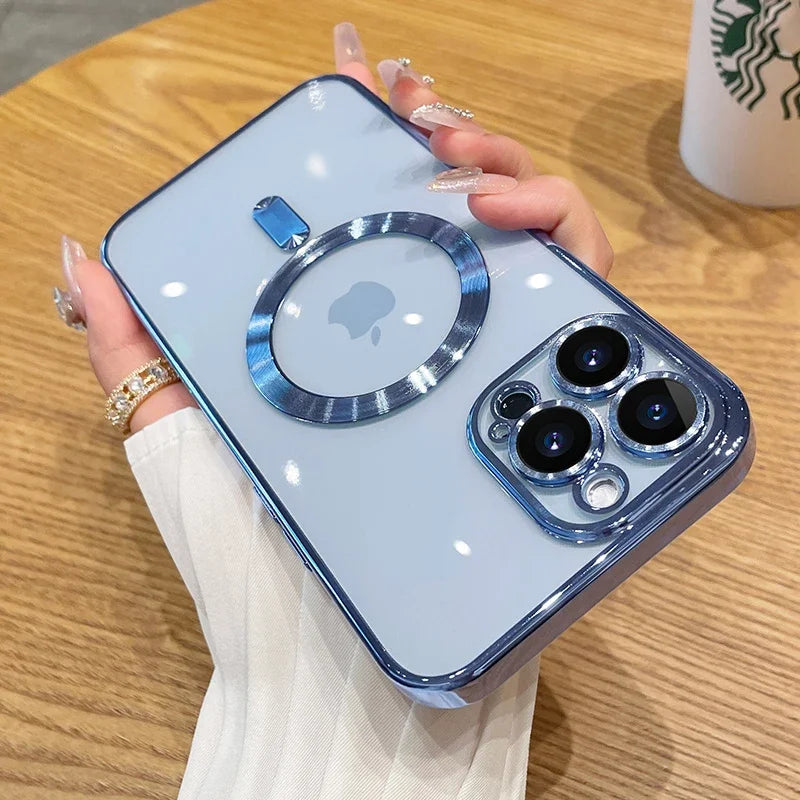 Magnetische Hülle für iPhone mit Glas