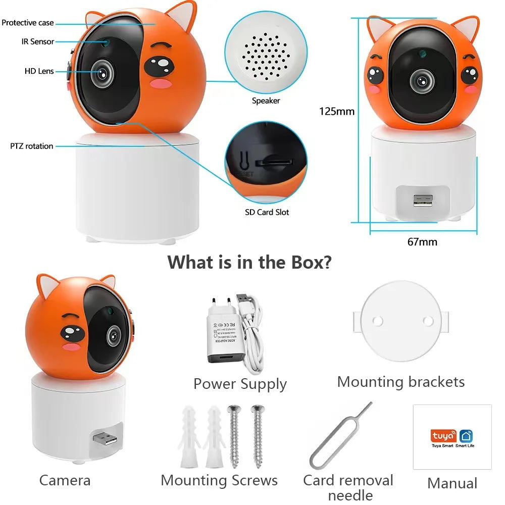 Smart Baby Monitor 1080P WLAN Kamera mit App