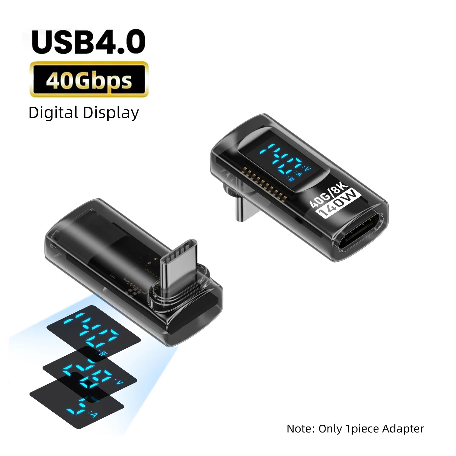Adaptateur USB-C 140 W 90° avec écran