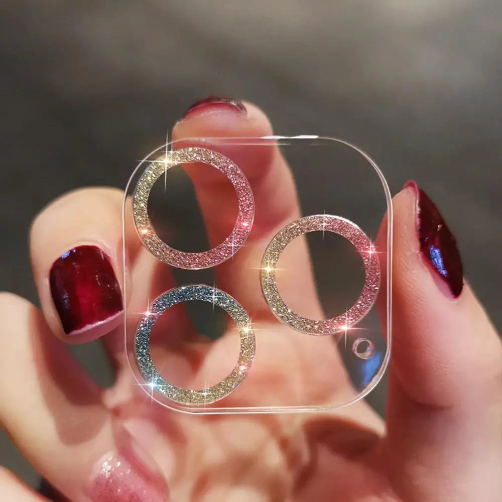 Glitzer Kamera Schutzglas iPhone