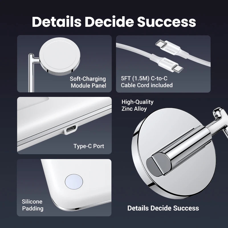 3-in-1 Magsafe Ladestation 25W für iPhone & Apple