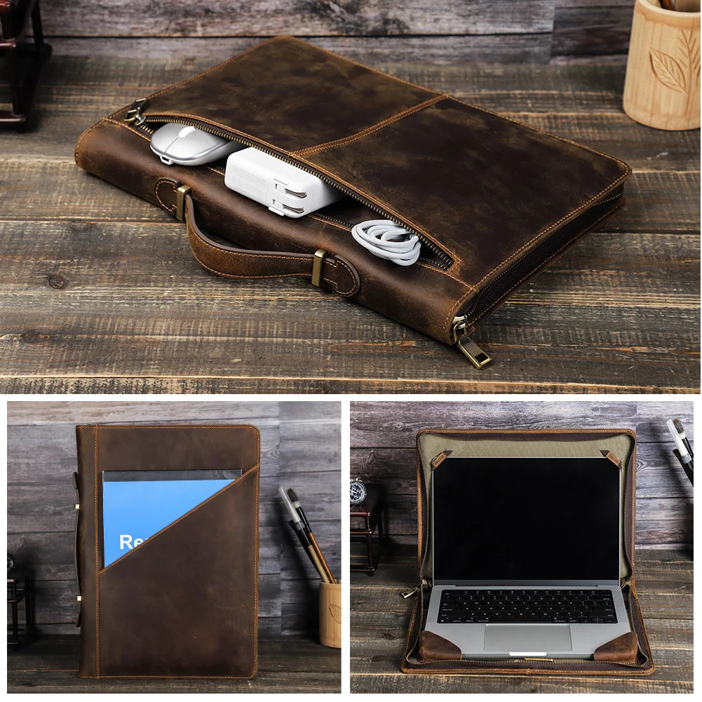 Elegante Echtleder Laptoptasche für MacBook & Business