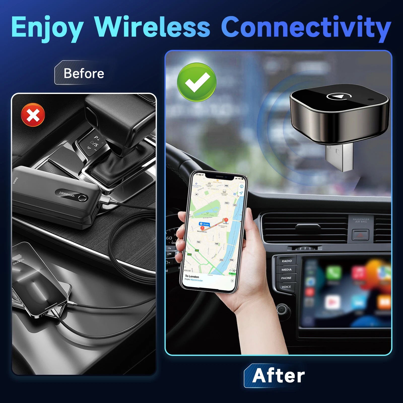 2025 Mini Wireless CarPlay Adapter