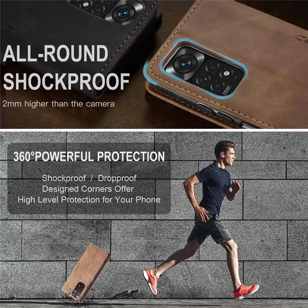 Matte Lederhülle für Xiaomi Mi 9T 10T 11T 12T Pro Lite 5G Redmi Note 8 9S 10 11 11S 12Pro Wallet Flip Cover Poco X5 F3 M3 Pro