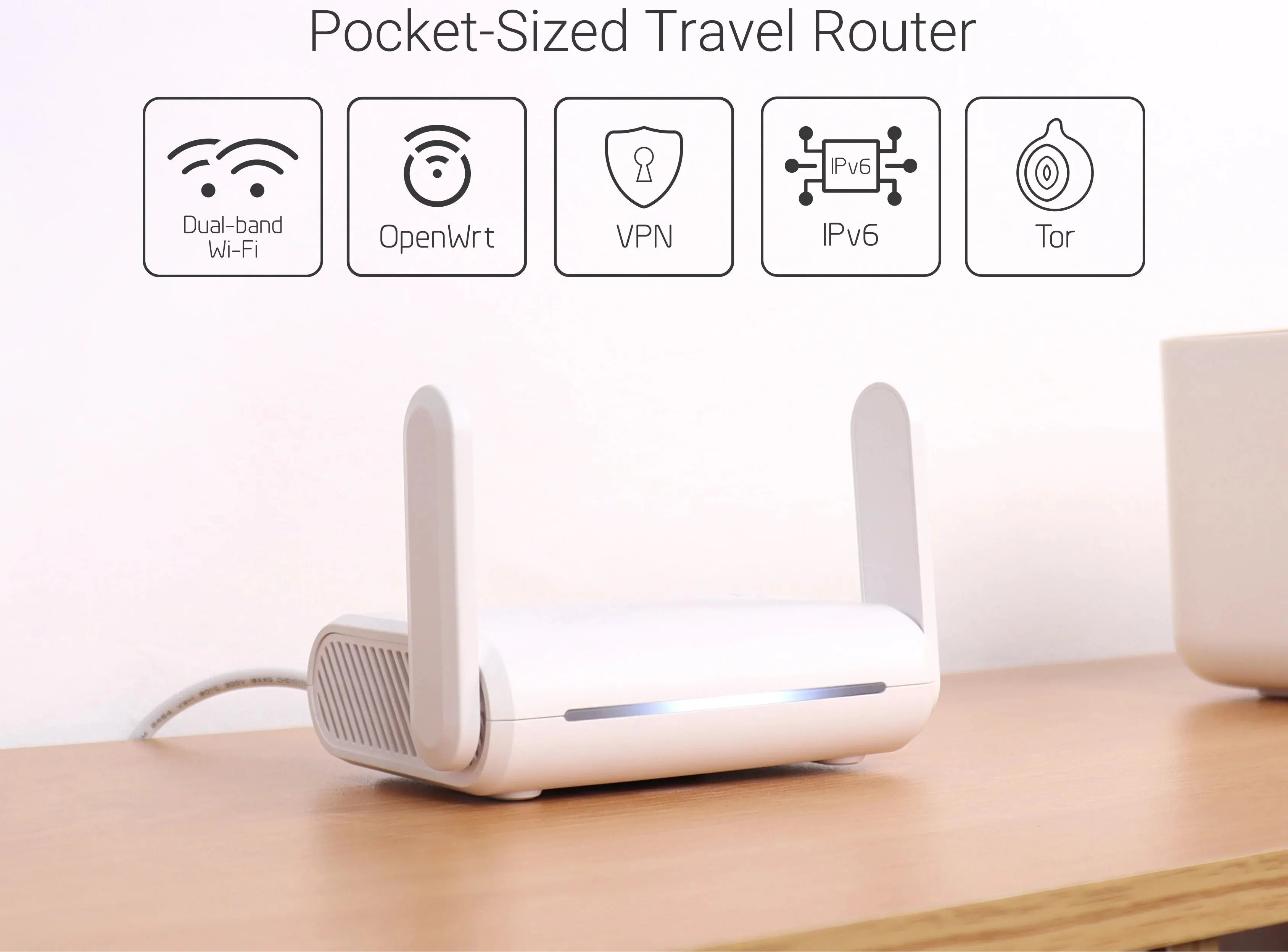 Secure Dual-Band Travel WiFi Router AC1200
