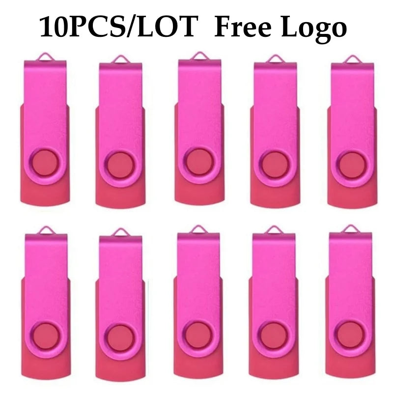 10 Stück USB 2.0 Stick 4–64GB mit Logo
