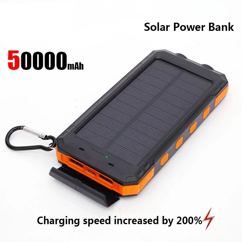 Solar Power Bank 200000mAh Fast Charger
