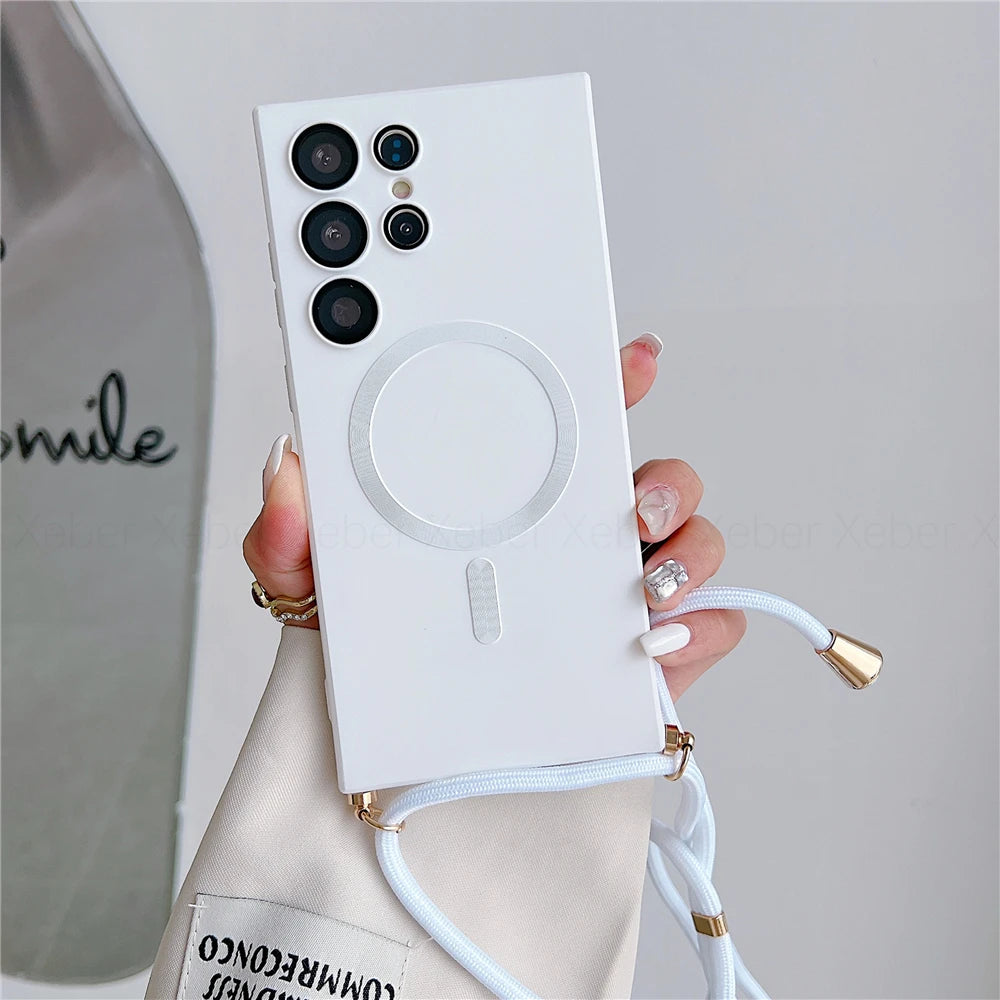 Magnetische Umhängehülle mit Band für Galaxy