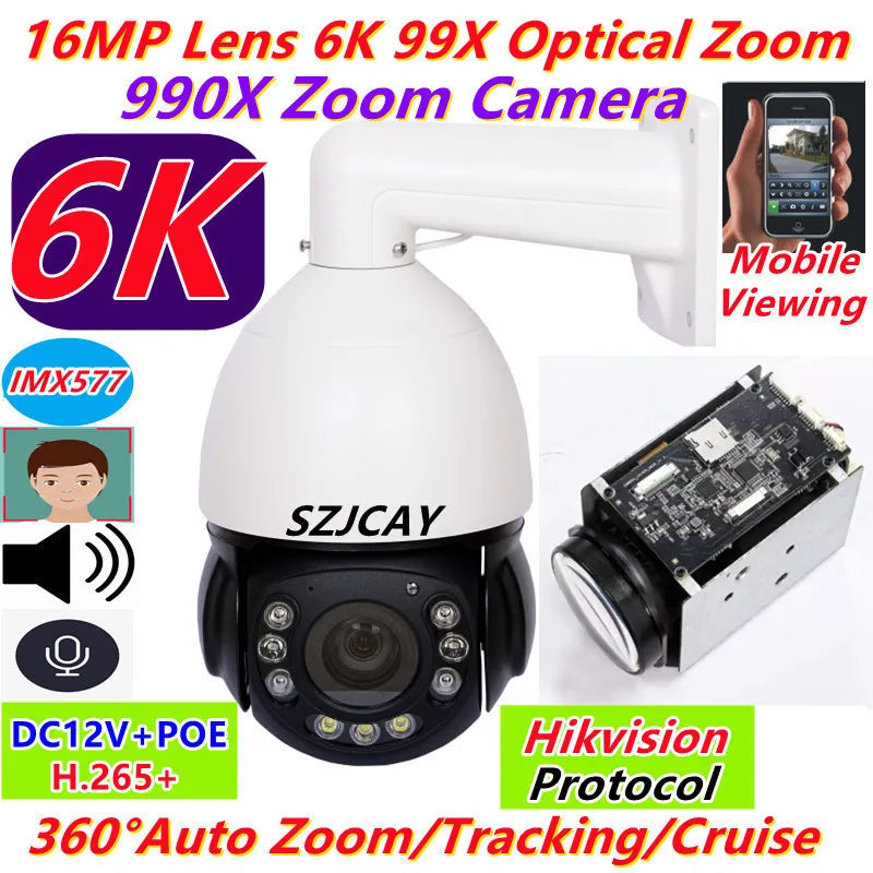 16MP 8K PTZ Kamera mit 99X Zoom & 4G Tracking