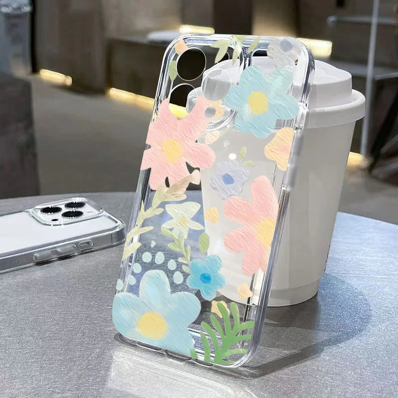 Blumen-Silikonhülle für Xiaomi & POCO Modelle