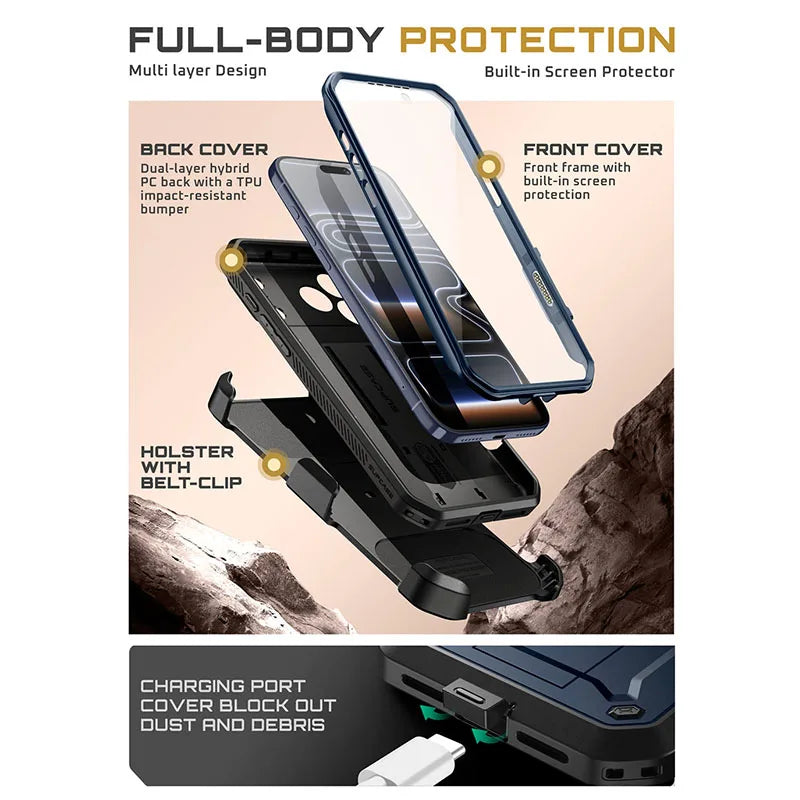 Rugged Full-Body Hülle für iPhone 17 Pro Max