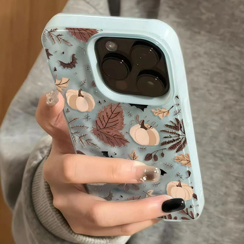 Herbst Kürbis Fledermaus Hülle für iPhone 17